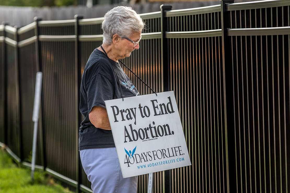 40 Days for Life supporter Doris Schmidt prayed outside of the Planned Parenthood building on Oct. 6 in Columbia. A federal judge denied Planned Parenthood’s motion for a temporary restraining order to block the law requiring abortion providers to have admitting privileges at nearby hospitals. 